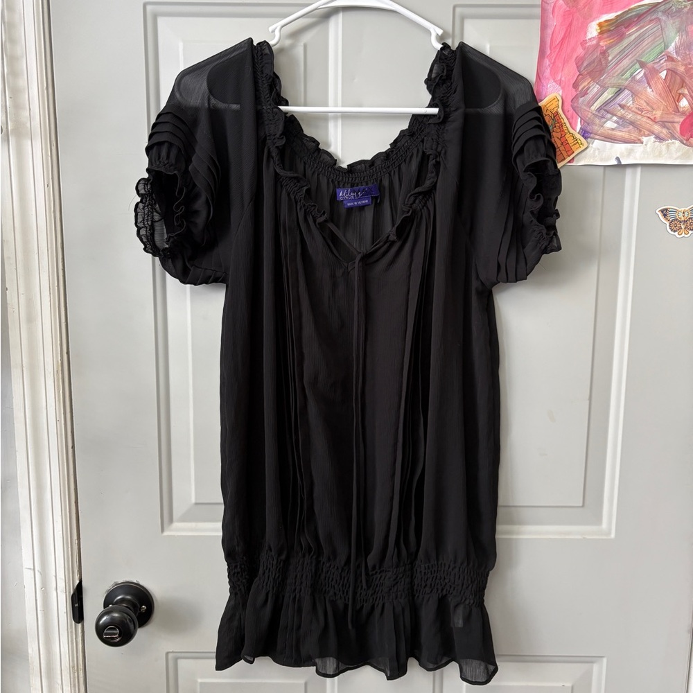 Miley Cyrus & Max Azria Black Blouse